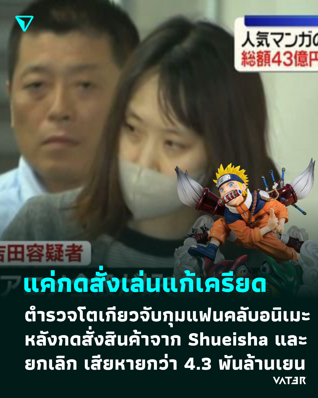 ภาพประกอบข่าว แค่กดสั่งเล่นแก้เครียด ตำรวจโตเกียวจับกุมแฟนคลับอนิเมะ หลังกดสั่งสินค้าจาก Shueisha และยกเลิก เสียหายกว่า 4.3 พันล้านเยน
