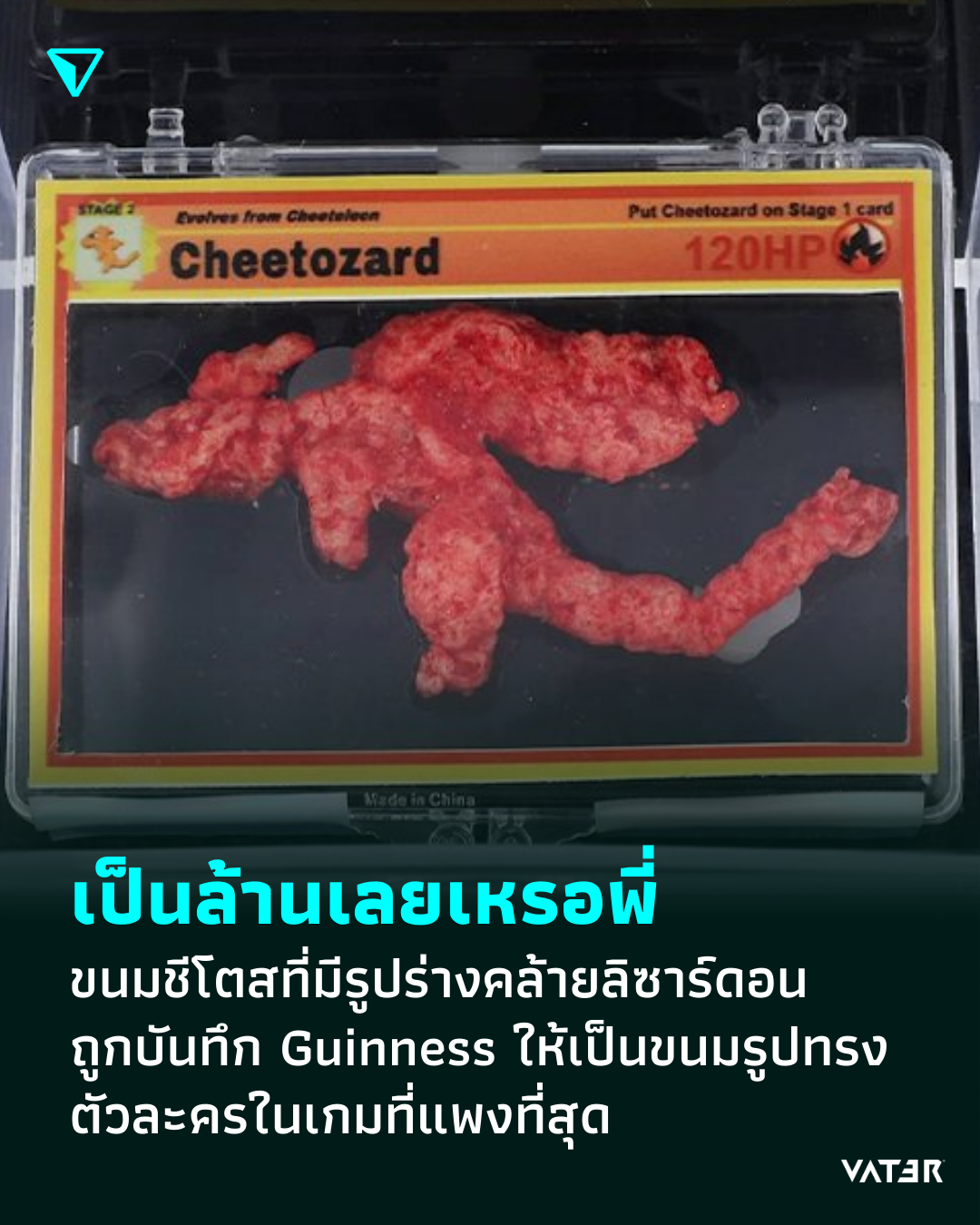 ภาพประกอบข่าว เป็นล้านเลยเหรอพี่ ขนมชีโตสที่มีรูปร่างคล้ายลิซาร์ดอน ถูกบันทึก Guinness ให้เป็นขนมรูปทรงตัวละครในเกมที่แพงที่สุด