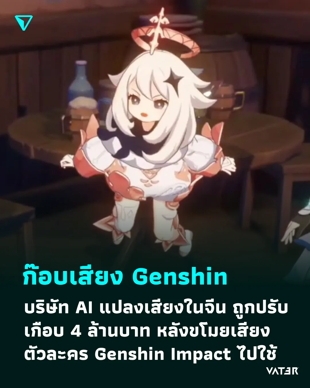 ภาพประกอบข่าว ก๊อบเสียง Genshin บริษัทผู้ให้บริการ AI แปลงเสียงในจีน ถูกปรับเกือบ 4 ล้านบาท หลังขโมยเสียงตัวละคร Genshin Impact ไปใช้