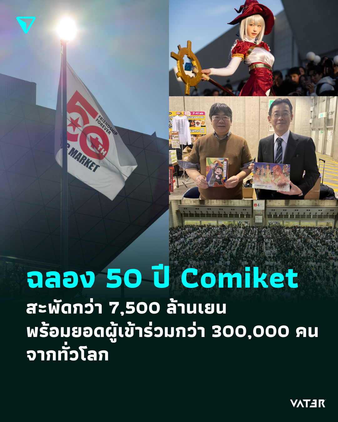 ภาพประกอบข่าว Comiket สะพัดกว่า 7,500 ล้านเยน พร้อมฉลอง 50 ปี ด้วยยอดผู้เข้าร่วมกว่า 300,000 คนทั่วโลก