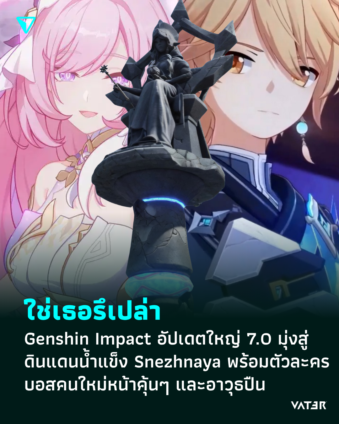 ภาพประกอบข่าว ใช่เธอรึเปล่า Genshin Impact อัปเดตใหญ่ 7.0 มุ่งหน้าสู่ดินแดนน้ำแข็ง Snezhnaya พร้อมตัวละคร บอสคนใหม่หน้าคุ้นๆ และอาวุธปืนของตัวเอก