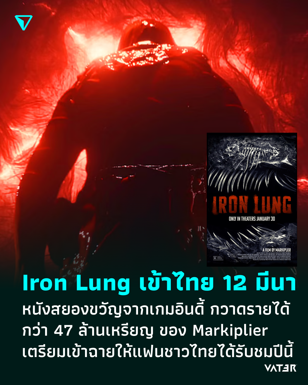 ภาพประกอบข่าว Iron Lung เข้าไทย 12 มีนา หนังสยองขวัญจากเกมอินดี้ที่ถล่มบ็อกซ์ออฟฟิศของ Markiplier เตรียมเข้าฉายให้แฟนชาวไทยได้รับชมปีนี้