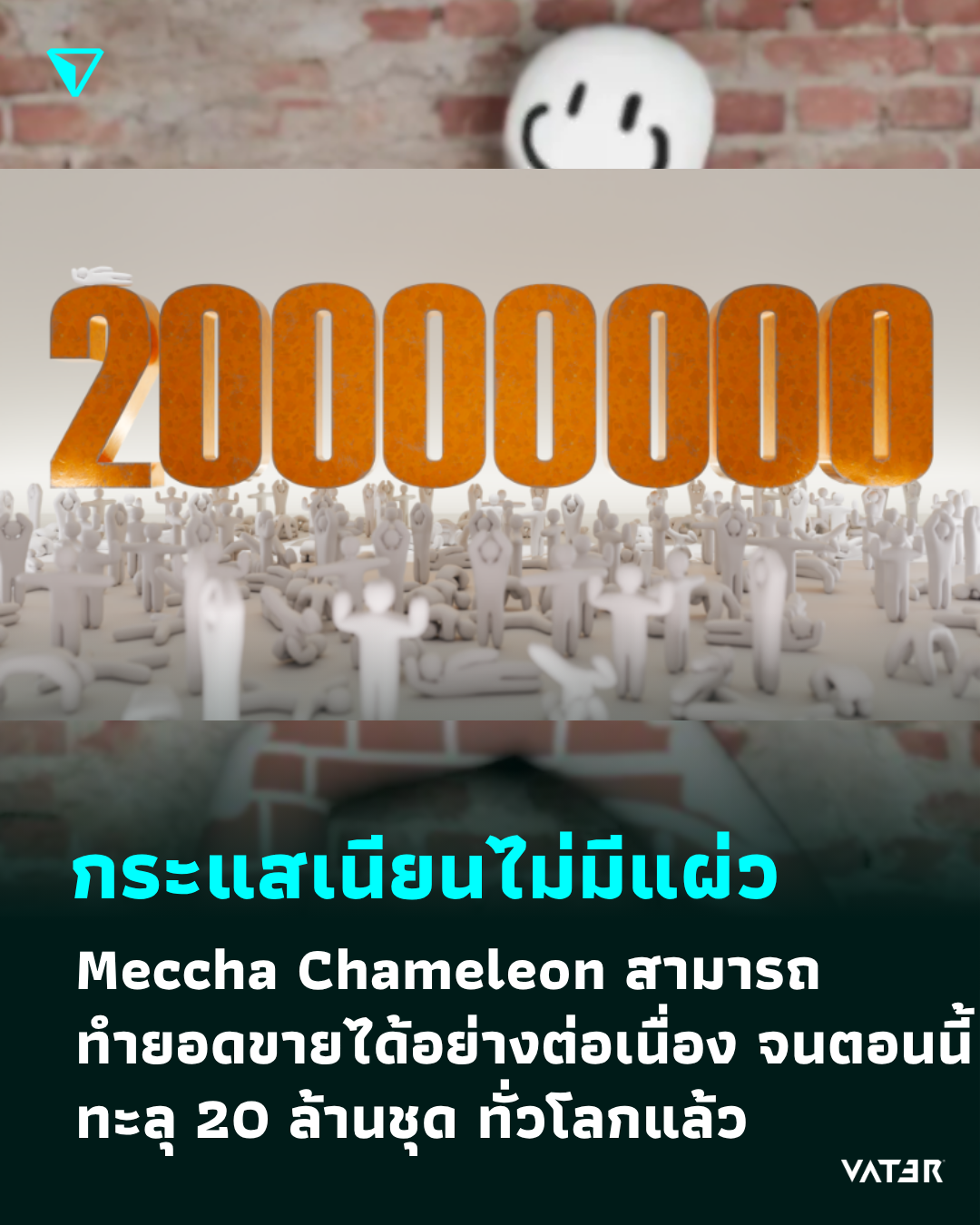 ภาพประกอบข่าว กระแสเนียนไม่มีแผ่ว Meccha Chameleon สามารถทำยอดขายได้อย่างต่อเนื่องจนตอนนี้ทะลุ 20 ล้านชุด ทั่วโลกแล้ว