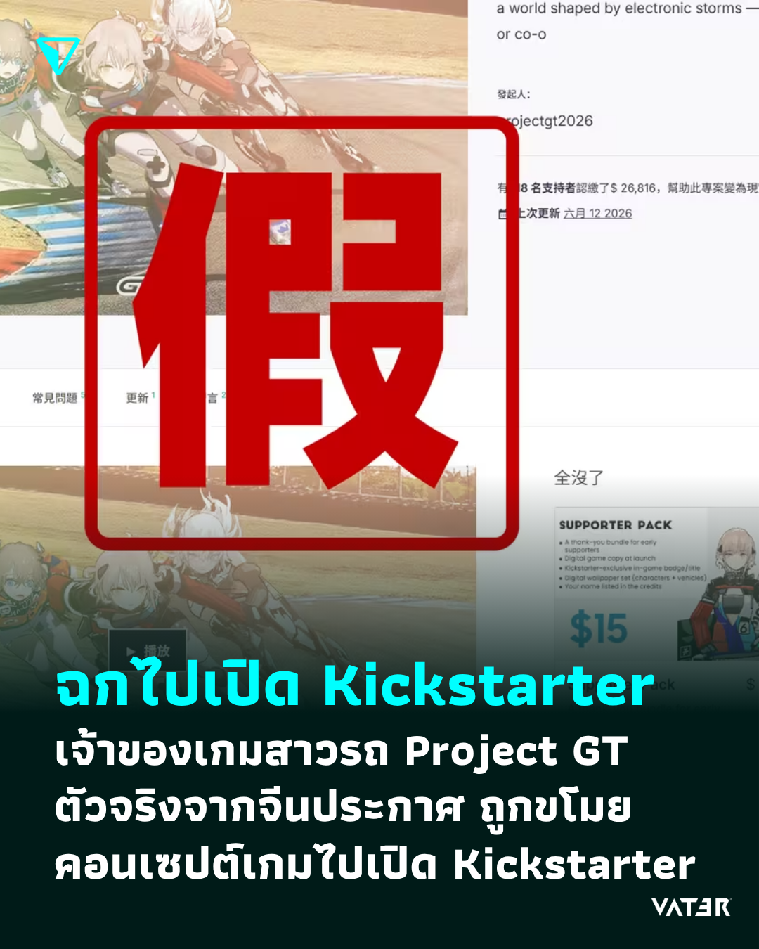 ภาพประกอบข่าว ฉกไปเปิด Kickstarter เจ้าของเกมสาวรถ Project GT ตัวจริง จากจีนประกาศ ถูกขโมยคอนเซปต์เกมไปเปิด Kickstarter