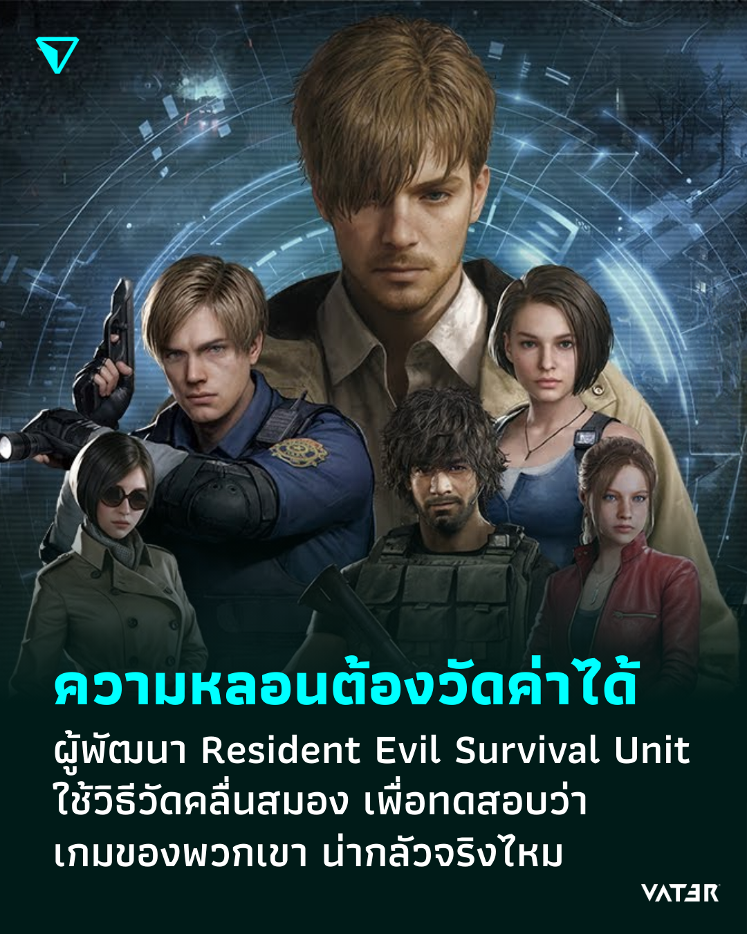 ภาพประกอบข่าว ความหลอนต้องวัดค่าได้ ผู้พัฒนา Resident Evil Survival Unit ใช้วิธีวัดคลื่นสมอง เพื่อทดสอบว่าเกมของพวกเขา น่ากลัวจริงไหม